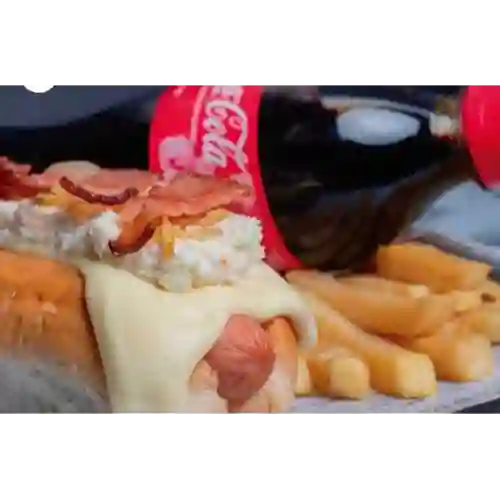 Perro Suizo Gratina + Francesa + Gaseosa