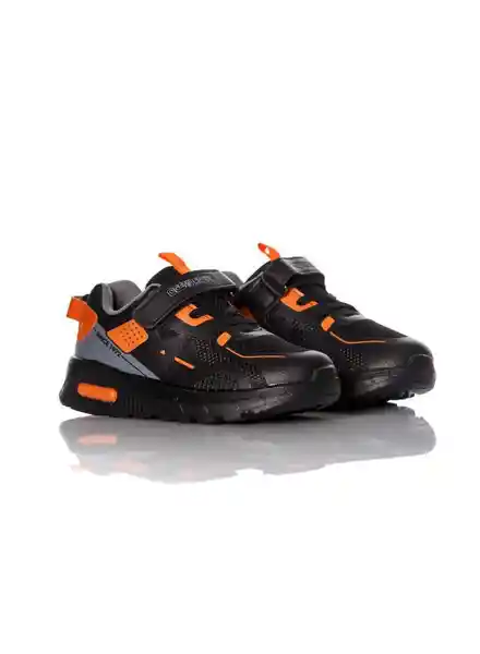 Ocean Pacific Tenis de Niño Color Negro / Naranja Talla 22