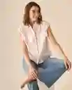 Camisa Rosa Papel Claro Talla L 113G012 Esprit