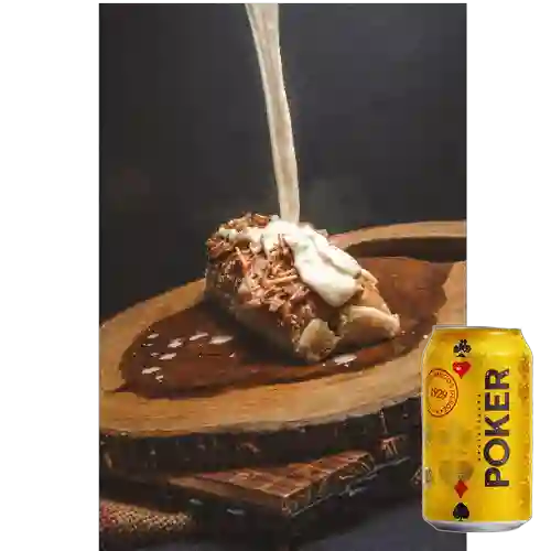 Combo Perro Americano + Cerveza Poker Lta 330ml