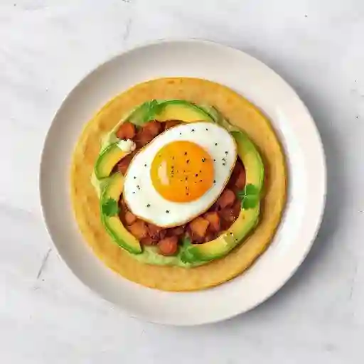 Arepa de la Casa con Chicharron