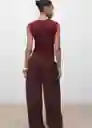 Camiseta Gala Burdeos Talla S Mujer Mango