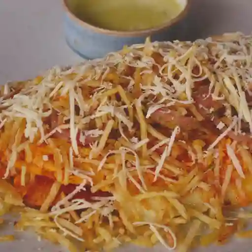 Patacón Pollo Chorizo
