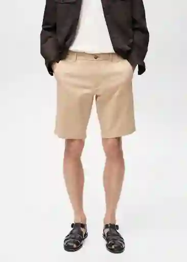 Bermuda Gracia Beige Talla 42 Hombre Mango