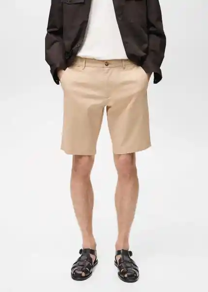 Bermuda Gracia Beige Talla 42 Hombre Mango