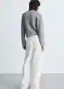 Buzo Jersey Rúcula Gris Medio Vigoré Talla XL Mujer Mango