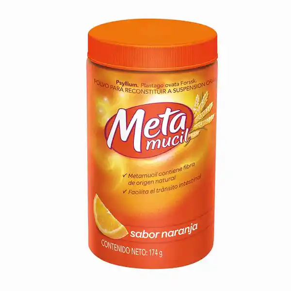 Metamucil Fibra Natural Sabor Naranja 174 g - 30 dosis