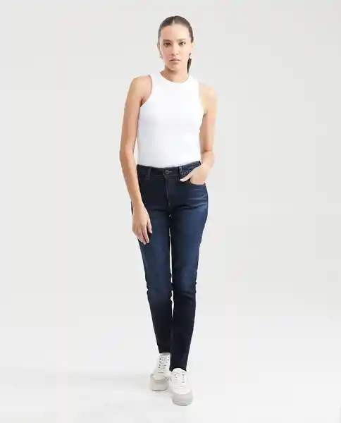 Jean High Rise Cosmo Ultra Azul Dark Ultra Oscuro 10 Chevignon