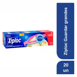 Ziploc Bolsa Reutilizable para Guardar Grande 20 piezas