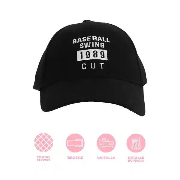 Gorra de Béisbol Serie 1989 Negro Miniso