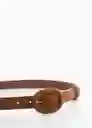 Cinturón Cuarcita Marrón Talla M Mujer Mango