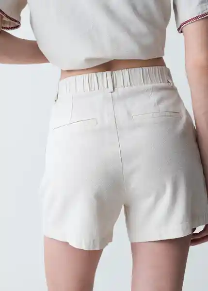 Short Felisa Mujer Crudo Abedul Claro Talla 4 453G332 Naf Naf