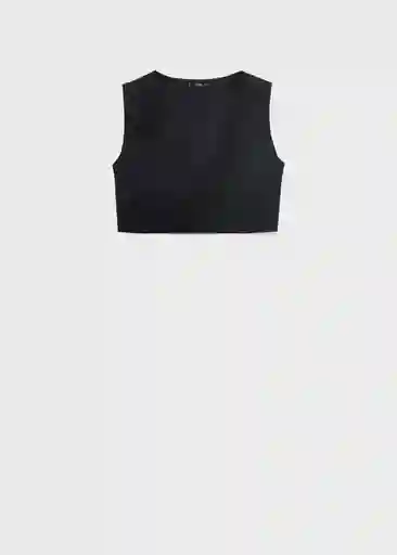 Top Fred Negro Talla XS Mujer Mango