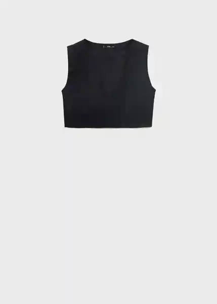 Top Fred Negro Talla XS Mujer Mango