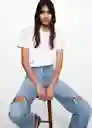 Jean Clean Tejano Medio Talla 20 Teen Mango
