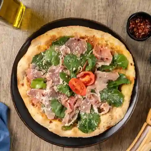 Pizza Jamón Serrano y Rugula