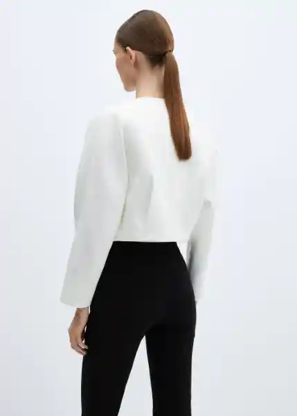 Chaqueta Napoles2 Blanco Talla L Mujer Mango