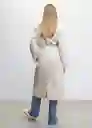 Abrigo Trench Sahara Piedra Talla 18 Mujer Mango