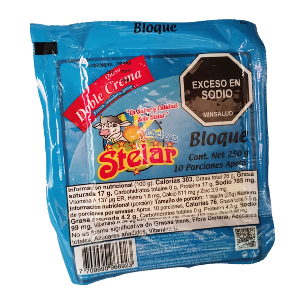 Stelar Queso Doble Crema Entero 250 g