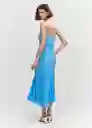 Vestido Fortuny5 Celeste Talla XS Mujer Mango