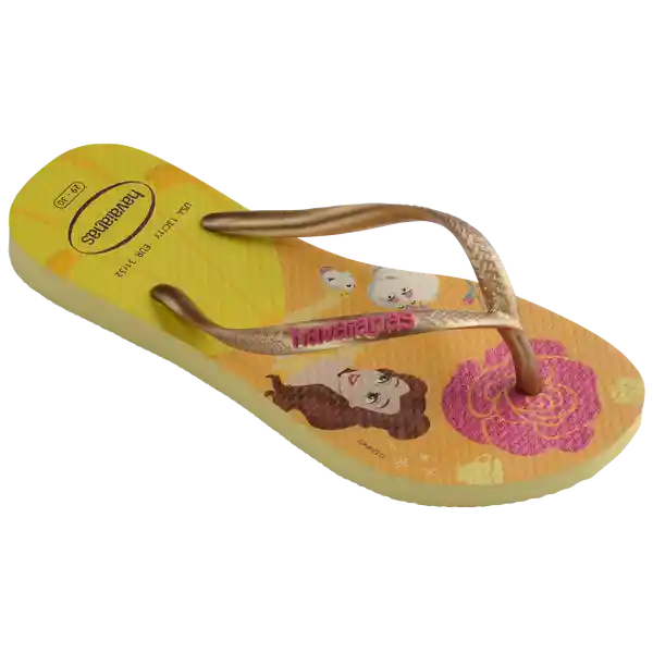 Sandalias Kids Slim Princess Amarillo Limón 32 4123328 Havaianas