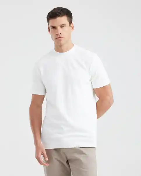 Camiseta Textured Masculino Blanco 0 Claro Talla M Chevignon