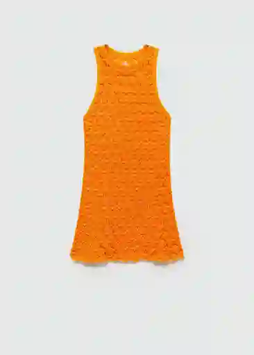 Vestido Paloms Naranja Talla M Mujer Mango