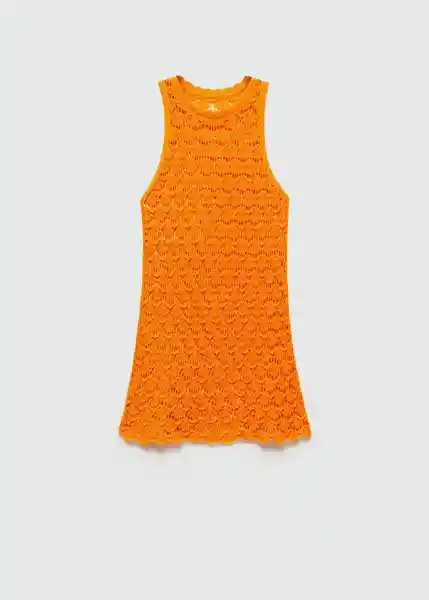 Vestido Paloms Naranja Talla M Mujer Mango