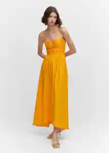 Vestido Rita Naranja Talla XL Mujer Mango