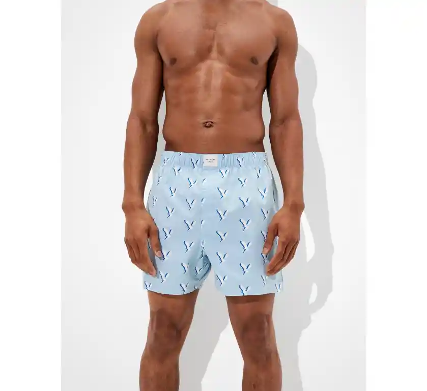 Bóxer Azul Talla Small Hombre American Eagle