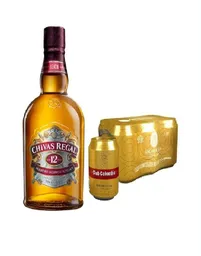 Whisky Chivas 12 Años 700 + Six Pack Club Colombia Dorada 330 Ml