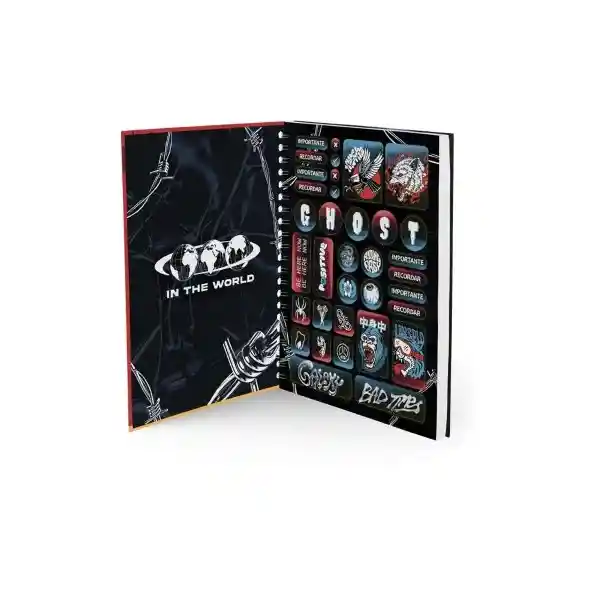 Scribe Cuaderno Espiral Pasta Dura Tribals 80 Hojas Cuadriculado