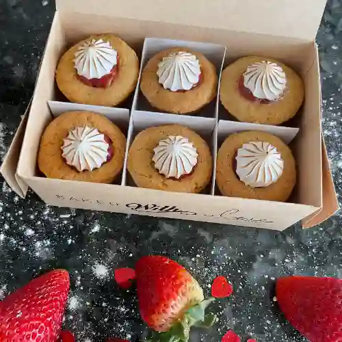 6 Strawberry Shortcake Cookie Cups