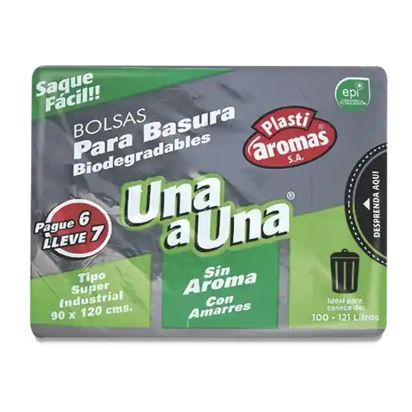 Plasti Aromas Bolsa de Basura Súper Industrial Negra 90 x 120