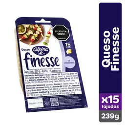 Finesse Queso Queso Mozarella 15 Tajadas 239 g