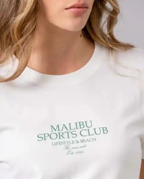 Camiseta Mujer Crudo Lana Claro Talla L 34008 Rifle