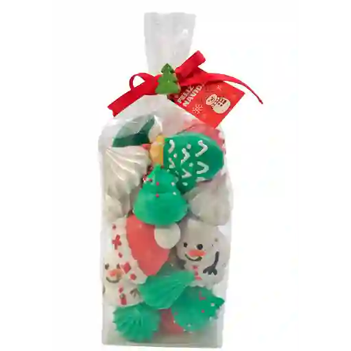 Bolsa de merengues navideños