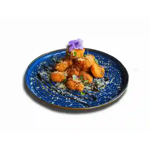 Camarones Encostrados en Pork