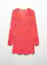 Vestido Pom Rojo Talla Xl Mujer Mango