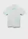Camiseta Polo Rea Celeste Talla M Hombre Mango