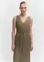 Vestido Sausalit Verde Talla S Mujer Mango