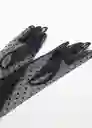 Guantes Plumeti Negro Talla S Mujer Mango