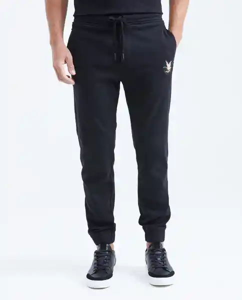 Pantalón Sweatpant Hombre Negro Noche Ultraoscuro 34 Chevignon