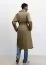 Abrigo Trench Desert Khaki Talla M Mujer Mango