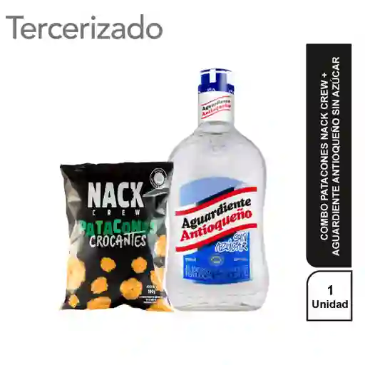 Combo Patacones Nack Crew + Aguardiente Antioqueño Sin Azucar