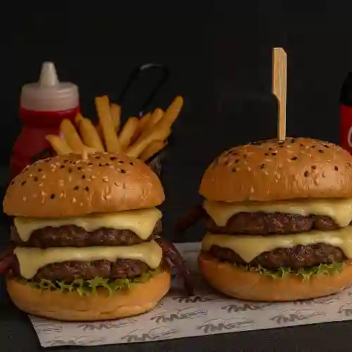 Combo 2 Hamburguesas Dobles con Papas