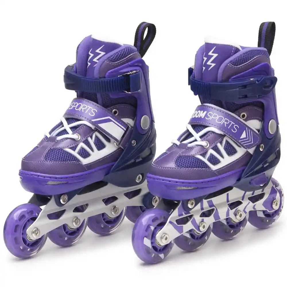 Zoom Sports Patines Electric Morado Talla M 34-37 cm