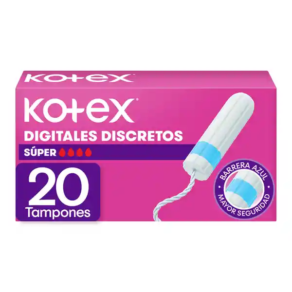 Tampón Digitales Kotex Super 20 Und