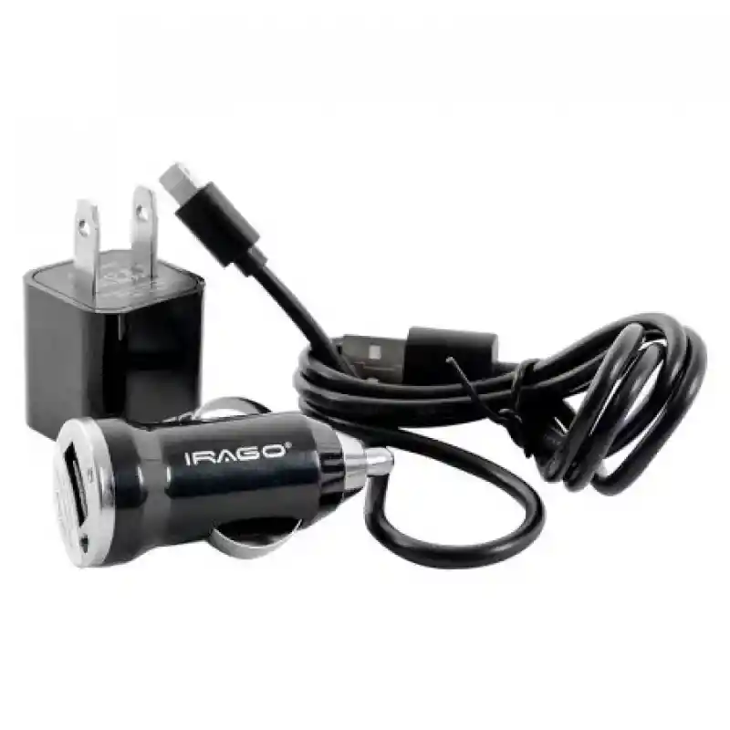 Irago Cargador Para Auto y Hogar Iphone Usb 2 en 1 7999