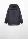 Abrigo Parka Kevin Negro Talla 10 Niños Mango